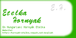etelka hornyak business card